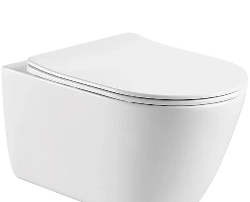 Aquatek Оберон, Унитаз подвесной с инсталляцией и кнопкой, SET AQUATEK ОБЕРОН