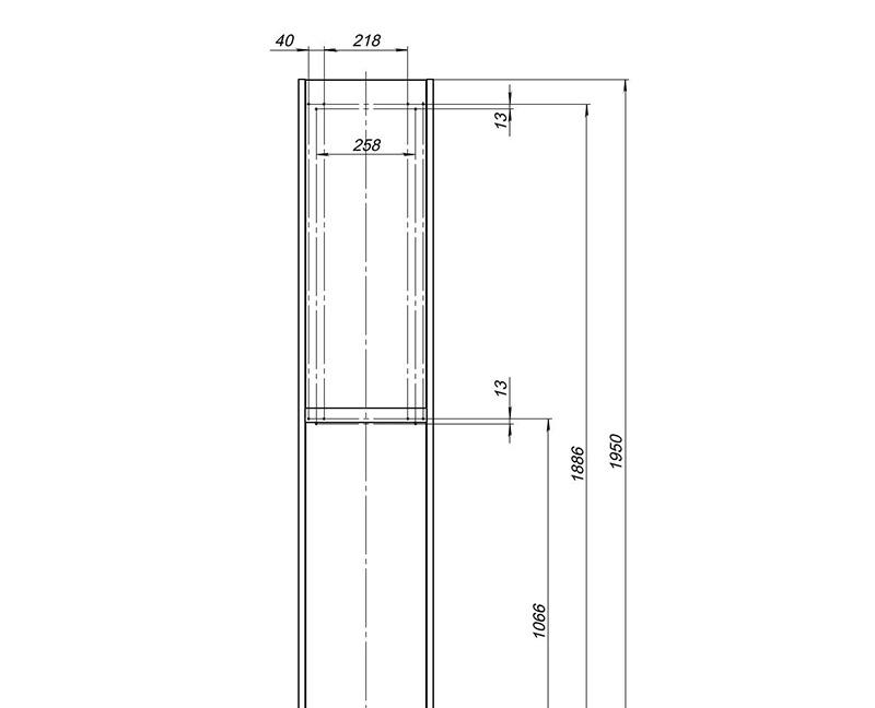 Aquanet Nova Lite, Шкаф-пенал, 287893 / 00287893