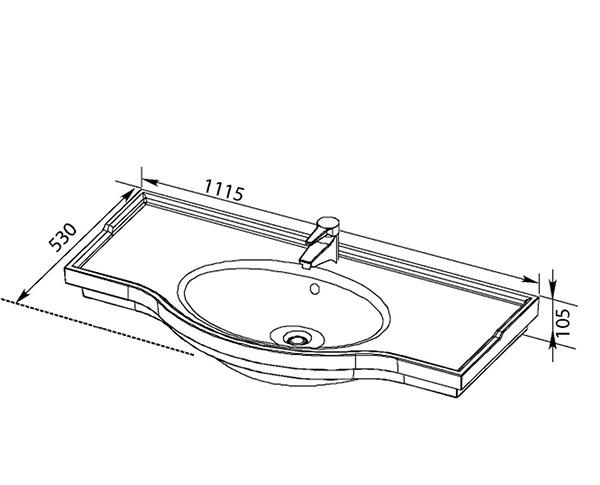 Aquanet Shenxin, Мебельная раковина, 00172466