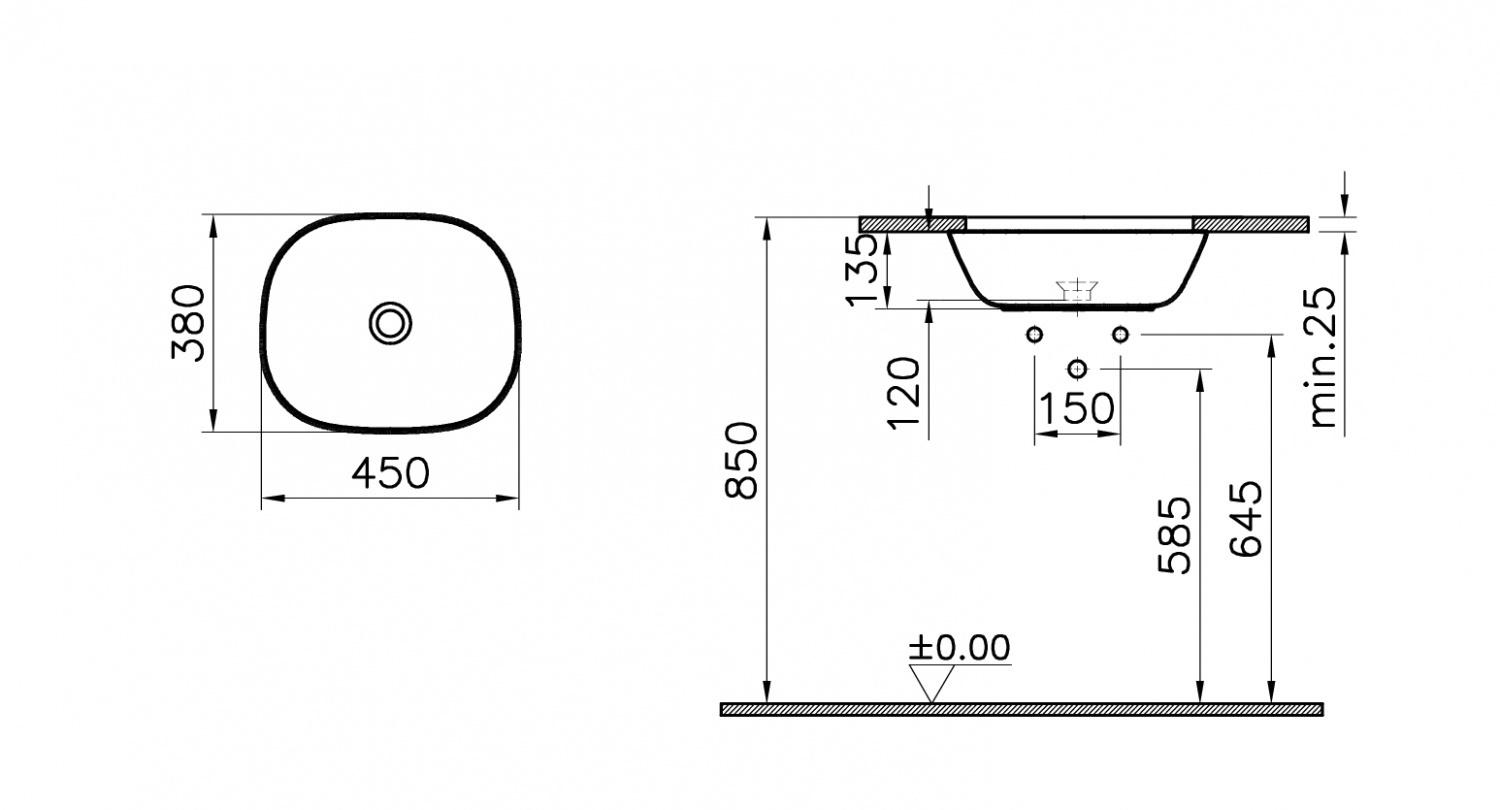 Vitra Plural, Раковина, 7810B403-1083