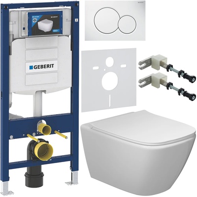 Geberit без коллекции, Унитаз подвесной с инсталляцией и кнопкой, BB084CH-TOR/SC