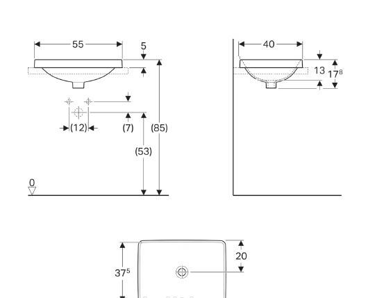 Geberit Variform, Раковина, 500.738.01.2