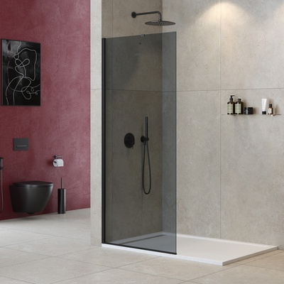 Душевая перегородка - Cezares, Liberta, 110x70x195 см, LIBERTA-L-1-TB-110-GR-NERO