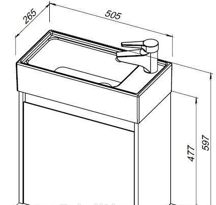 Aquanet Nova Lite, Тумба с раковиной, 302521