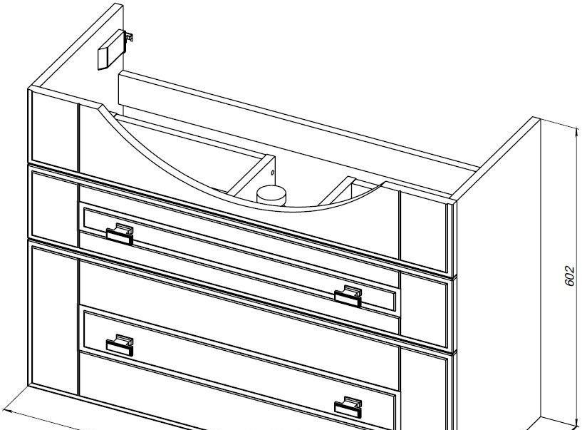 Aquanet Рондо, Тумба с раковиной, 306205