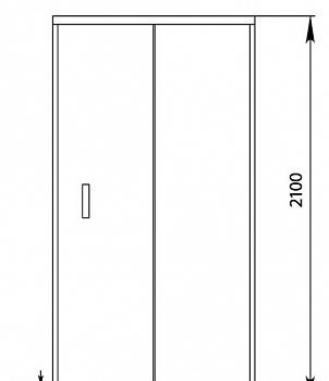 Душевая дверь - Aquanet, Alfa, 150x210 см, NAA6121 150