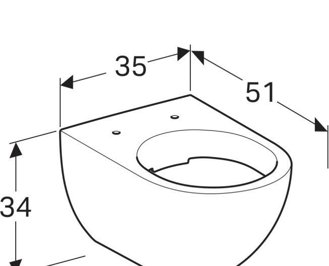 Geberit Acanto, Унитаз подвесной с инсталляцией и кнопкой, 500.301.KJ.A