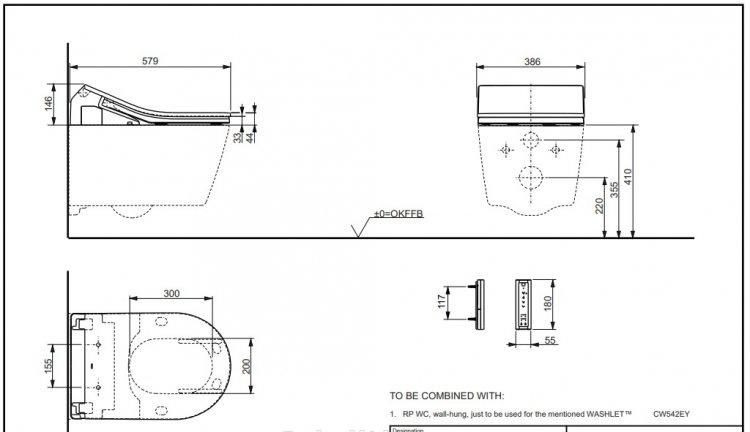 Toto RP, Унитаз подвесной, CW542EY
