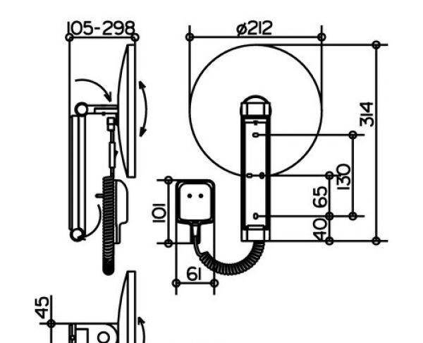 Keuco iLook Move, Косметическое зеркало, 17612 019001 / 17612019001