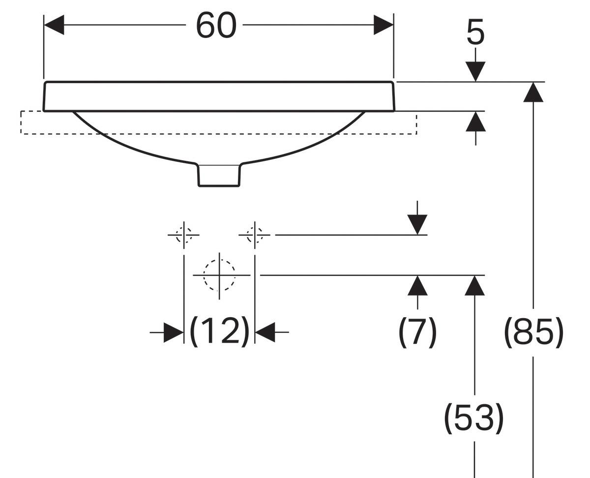 Geberit Variform, Раковина, 500.728.01.2