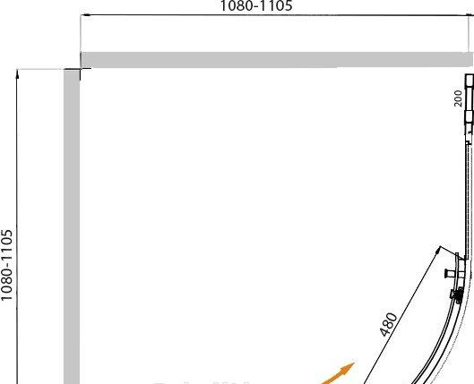 Душевой уголок - Cezares, Molveno, 110x110x195 см, R-11-90+20-C-Cr-IV / MOLVENO-R-11-90+20-C-Cr-IV