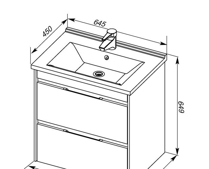 Aquanet Тулон, Тумба для раковины, M15MOX0801SG