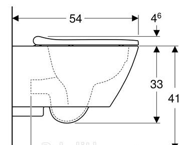 Geberit Smyle Square, Унитаз подвесной, 500.683.01.1