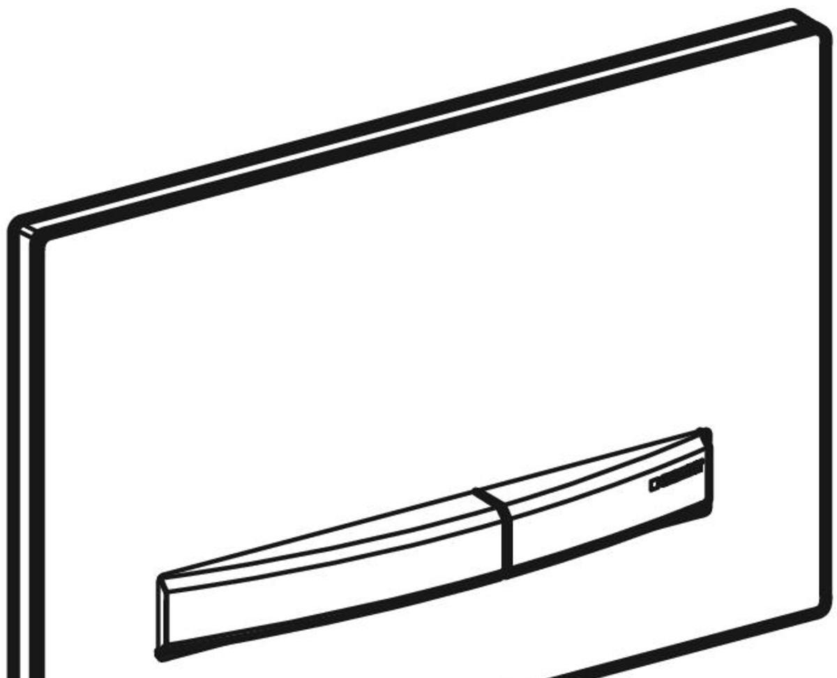 Кнопка смыва - Geberit, Sigma 50, 1.3x24.6x16.4 см, 115.671.DW.2