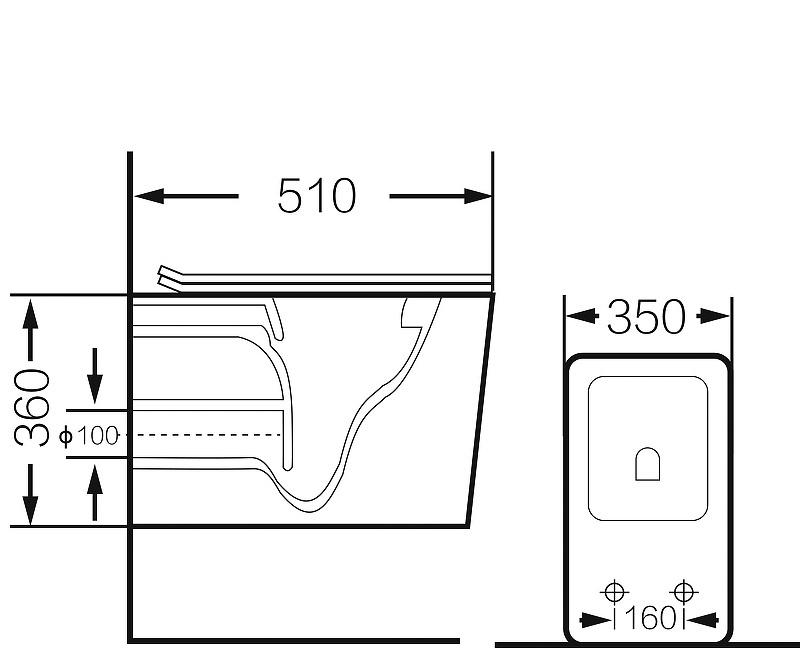 Grossman без коллекции, Унитаз подвесной, GR-4460S