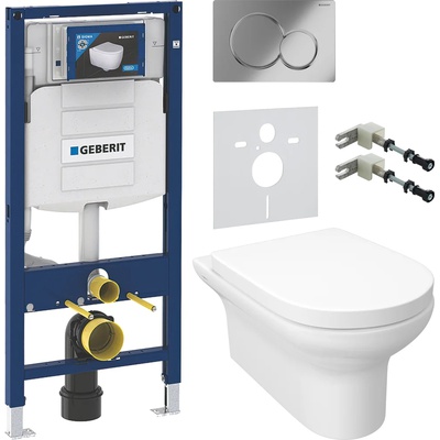 Geberit без коллекции, Унитаз подвесной с инсталляцией и кнопкой, A34H47C000