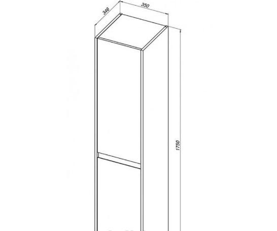 Aquanet Nova Lite, Шкаф-пенал, 287878 / 00287878