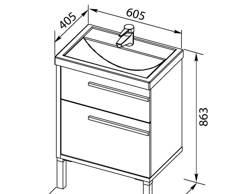 Aquanet Фостер, Тумба для раковины, 00202063