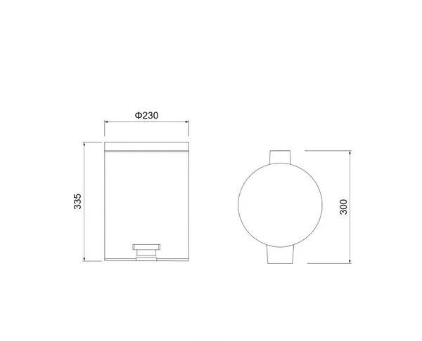 Aquatek без коллекции, Мусорное ведро, AQ4992CR