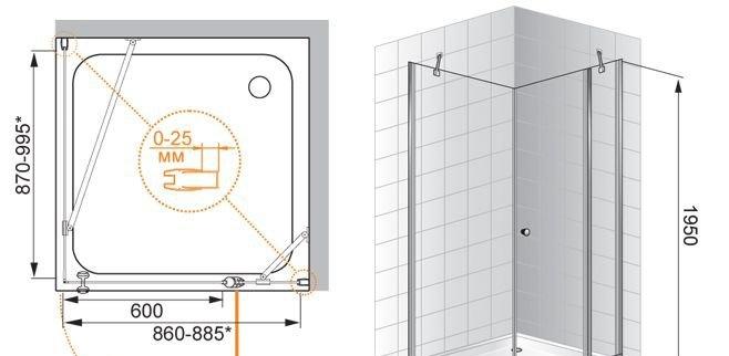 Душевой уголок - Cezares, Triumph, 100x100x195 см, TRIUMPH-A-12-100-C-Cr-L / TRIUMPH-D-A-12-100-C-Cr-L