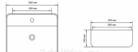 Раковина - Aquanet, City, 39x39x14 см, 00211281 / T26A