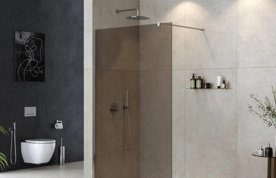 Душевая перегородка - Cezares, Liberta, 120x195 см, LIBERTA-L-1-120-120-BR-NERO / L-1-120-120-BR-NERO