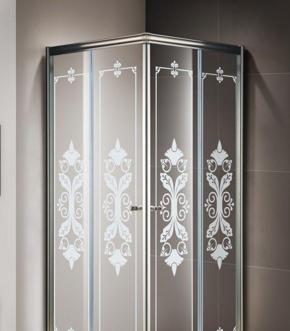 Душевой уголок - Cezares, Giubileo, 90x90x195 см, GIUBILEO-A-2-90-SCORREVOLE-C-Br