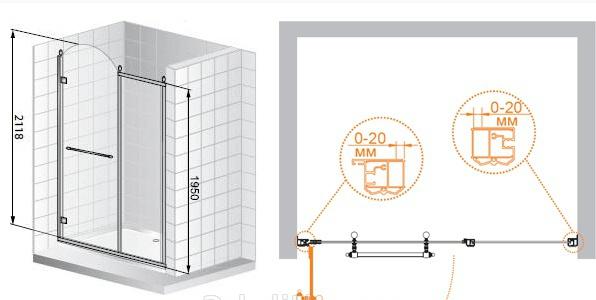 Душевая дверь - Cezares, Retro, 120x195 см, RETRO-B-11-120-CP-Cr-R / RETRO-A-B-11-120-CP-Cr-R