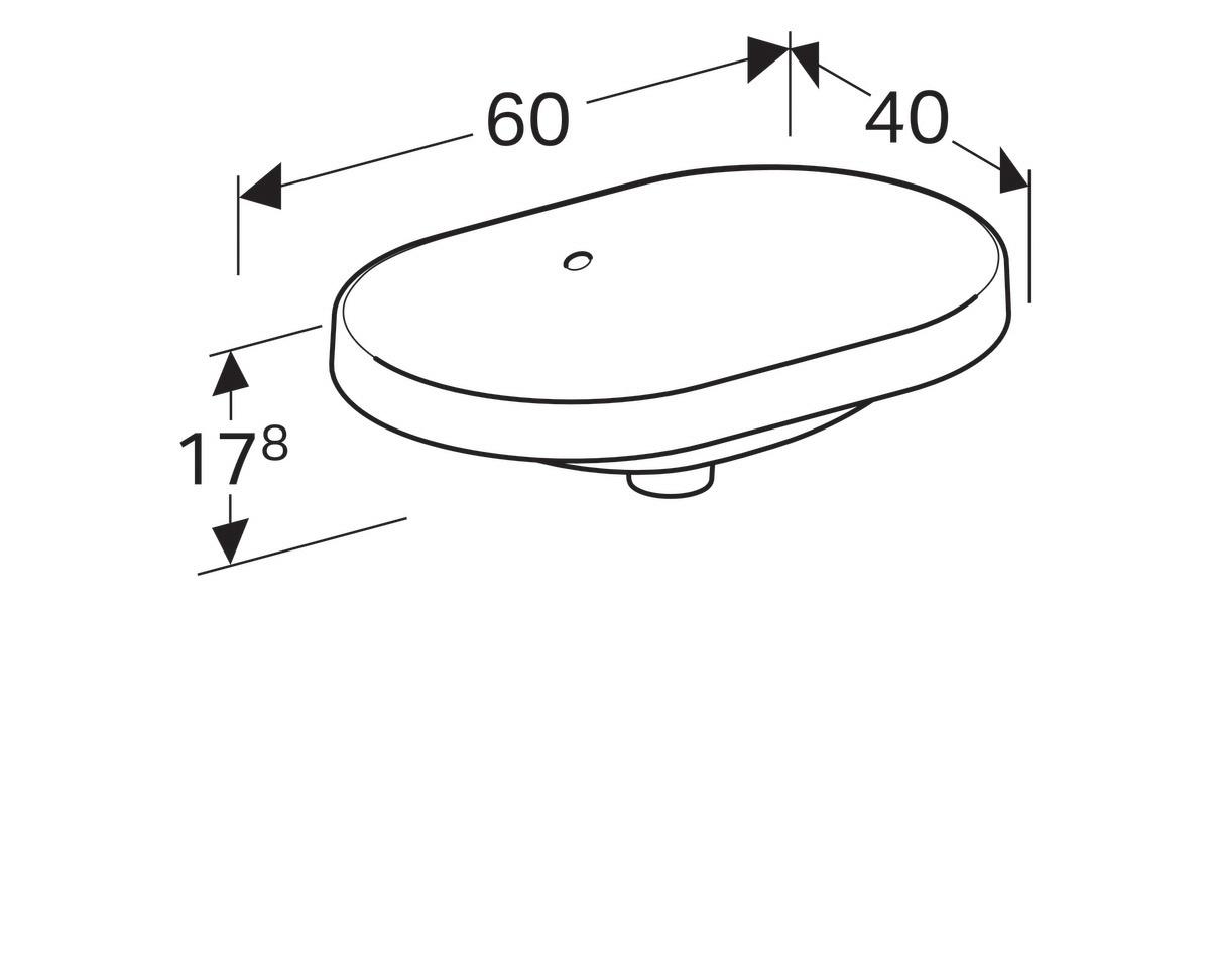 Geberit Variform, Раковина, 500.728.01.2