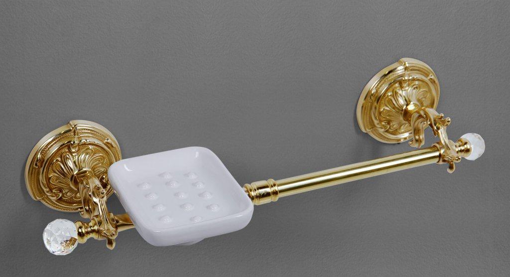 Art&Max Barocco Crystal, Мыльница и полотенцедержатель, AM-2057P-Cr-C