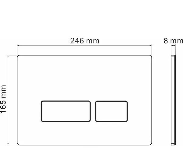 Grossman без коллекции, Унитаз подвесной с инсталляцией и кнопкой, 97.4411S.03.000