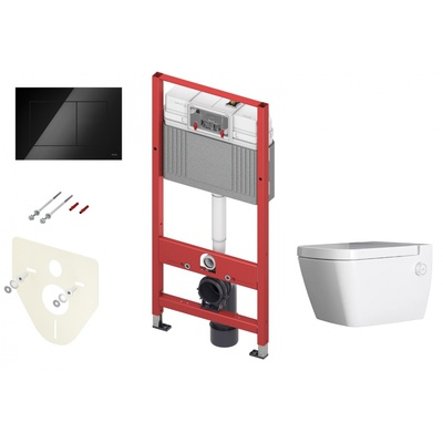 Tece Now, Унитаз подвесной с инсталляцией и кнопкой, K440403.WC2