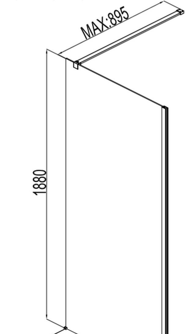 Боковая стенка - Aquanet, Cinetic, 90x190 см, AE12-F-90H190U-CT