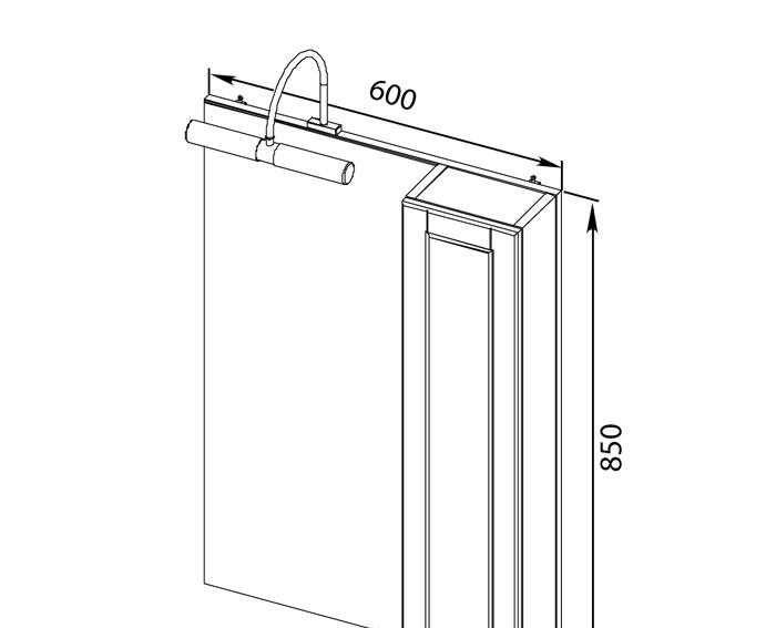 Aquanet Честер, Шкаф-зеркало, 69100
