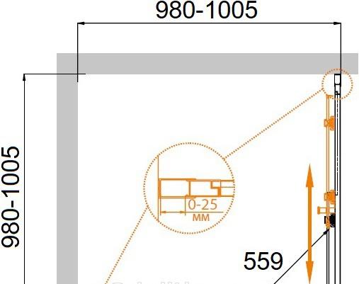 Душевой уголок - Cezares, Molveno, 100x100x190 см, MOLVENO-A-2-100-C-Cr-IV
