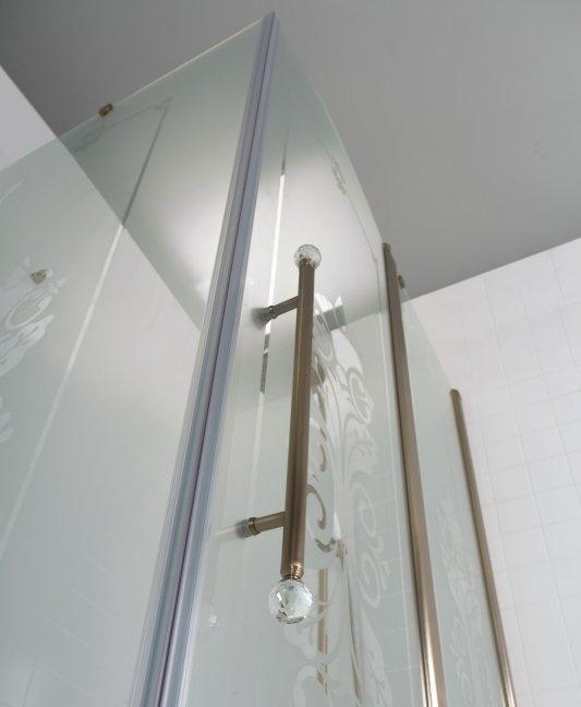 Душевой уголок - Cezares, Giubileo, 90x90x195 см, GIUBILEO-A-11-90-CP-G-L