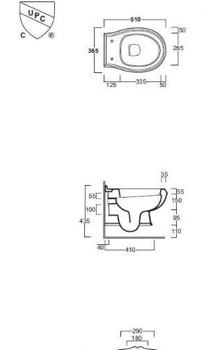 Simas Arcade, Унитаз подвесной, AR841bi rimless