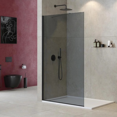 Душевая перегородка - Cezares, Liberta, 120x195 см, LIBERTA-L-1-TB-120-GR-NERO / L-1-TB-120-GR-NERO