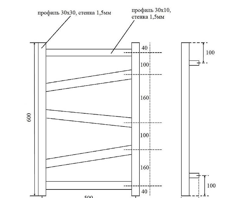 Полотенцесушитель водяной - Point, Феникс, 9x53x60 см, PN15156W