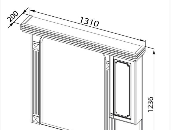 Aquanet Фредерика new, Зеркало, 00182012