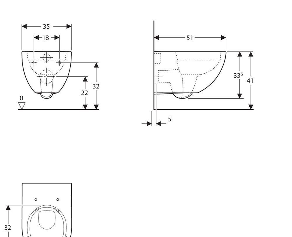 Geberit Acanto, Унитаз подвесной, 500.600.01.2