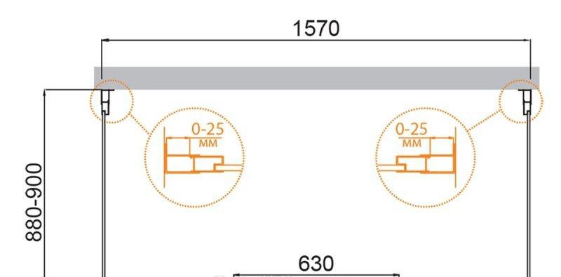 Душевой уголок - Cezares, Molveno, 90x160x195 см, MOLVENO-AH-22-160/90-C-Cr-IV
