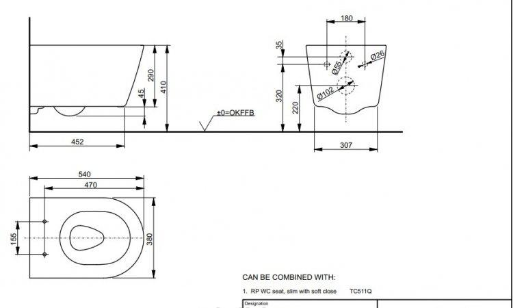Toto RP, Унитаз подвесной, CW552Y