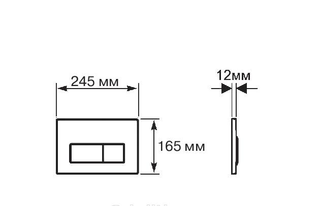 Кнопка смыва - Aquatek, без коллекции, 1.2x24.5x16.5 см, KDI-0000032