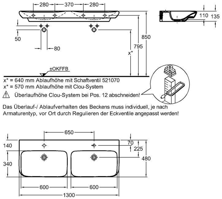Geberit MyDay, Раковина, 135430600
