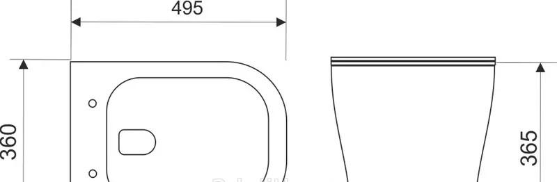 Aquanika Basic, Унитаз подвесной, AQB102-00