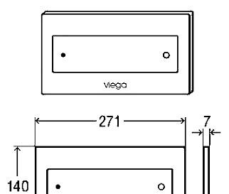 Кнопка смыва - Viega, Visign for Style 12, 1x27.1x14 см, 597252