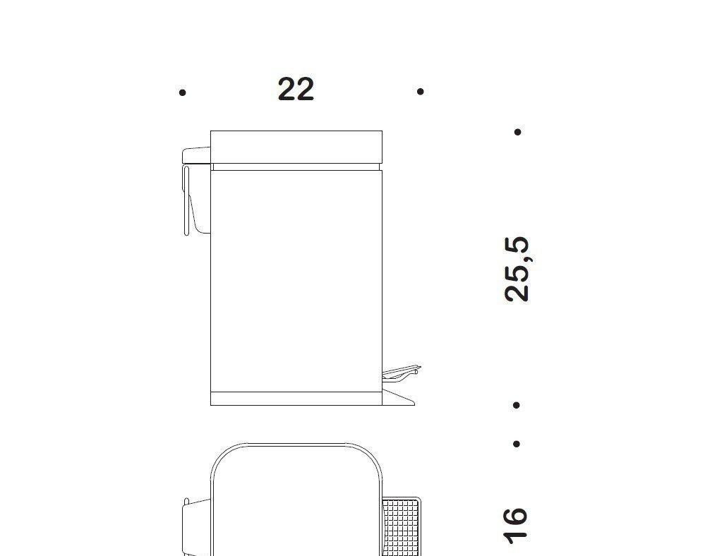 Colombo Black&White, Мусорное ведро, B9210.NM