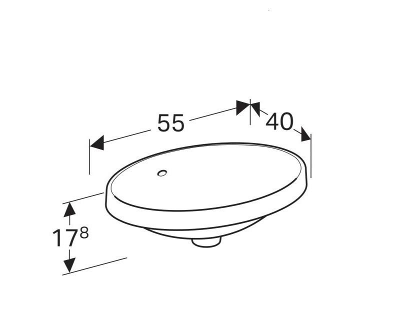 Geberit Variform, Раковина, 500.716.01.2