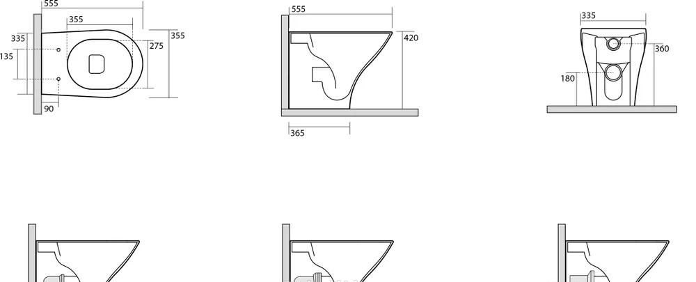 Kerasan Aquatech, Унитаз приставной, 371801